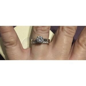 2 Ct. Round Cut Wrap Around Channel Set Bridal/Wedding Ring Set Sz 9